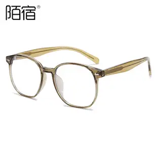 Men's Black Round Glasses Myopia Frame Flat Mirror — feature 9