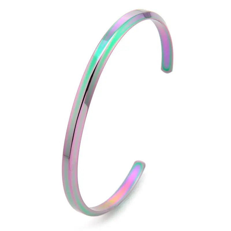 Stainless Steel Open C-Bracelet for Men Women - Image 5