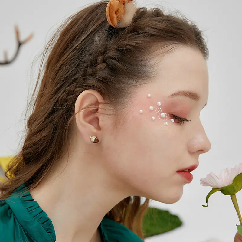 Korean S925 Silver Needle Asymmetric Earrings - Image 4