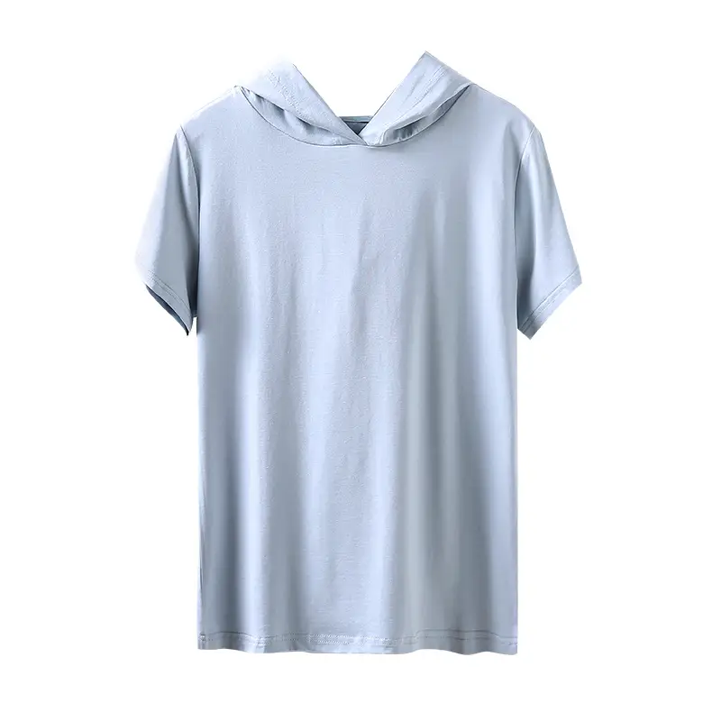 Women Hooded T-Shirt Black Casual Short Sleeve Korean Style - Image 9