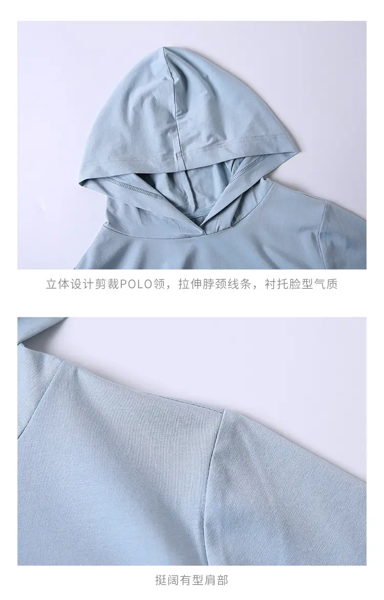 Women Hooded T-Shirt Black Casual Short Sleeve Korean Style — feature 26