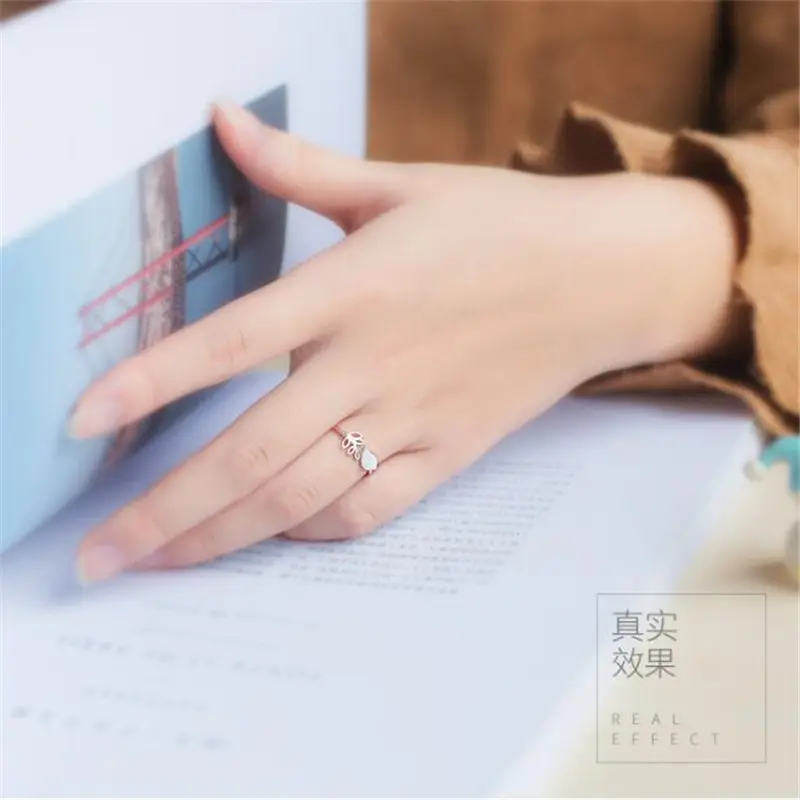 Silver Leaf Design Ring for Women - Image 5
