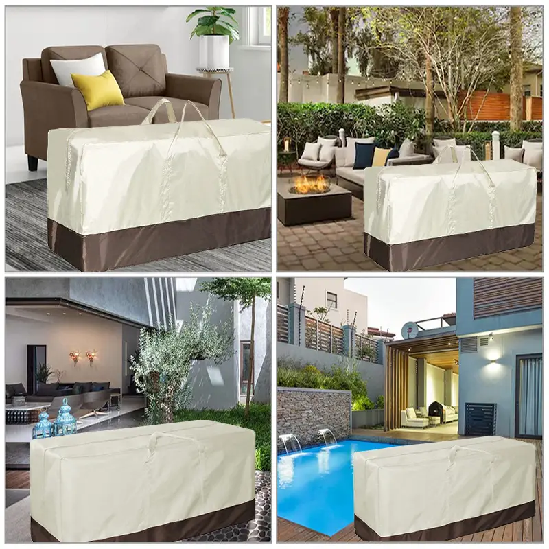 Outdoor Storage Bag for Furniture Cushion Brown Cover - Image 3