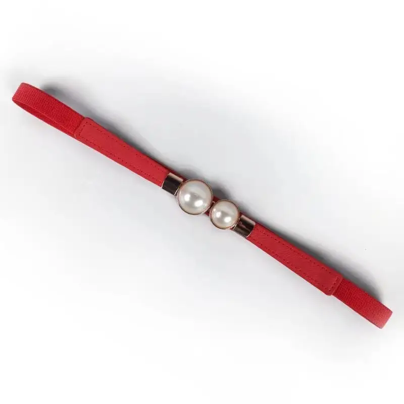 Black Pearl Buckle Belt for Women Elegant Decorative Belt — feature 15