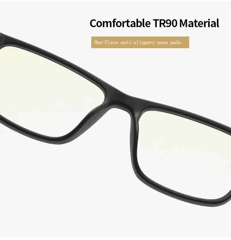 Anti-Blue Light Glasses Square Frame Men Women Spring Goggles — feature 6