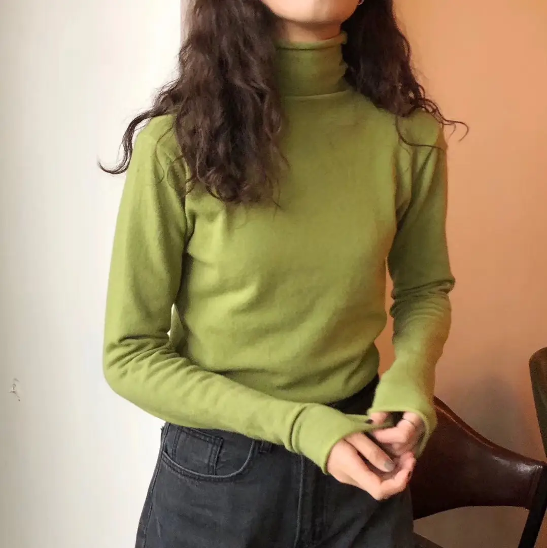 Women Grey Turtleneck Long Sleeve Western Wear 2022 - Image 12