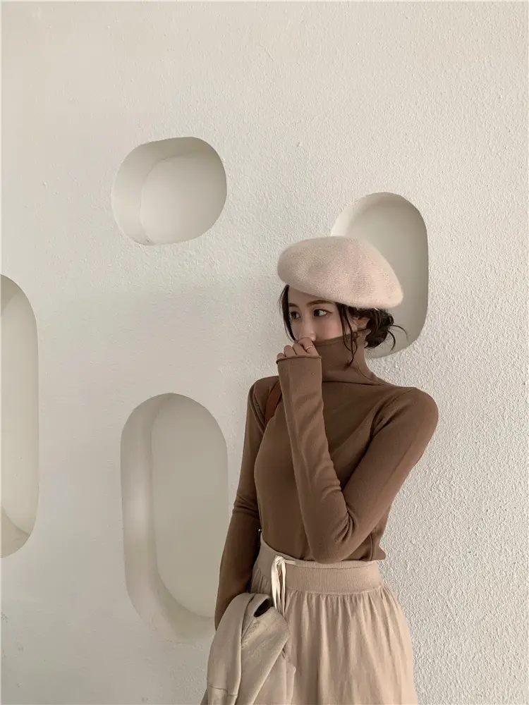 Women Grey Turtleneck Long Sleeve Western Wear 2022 - Image 10