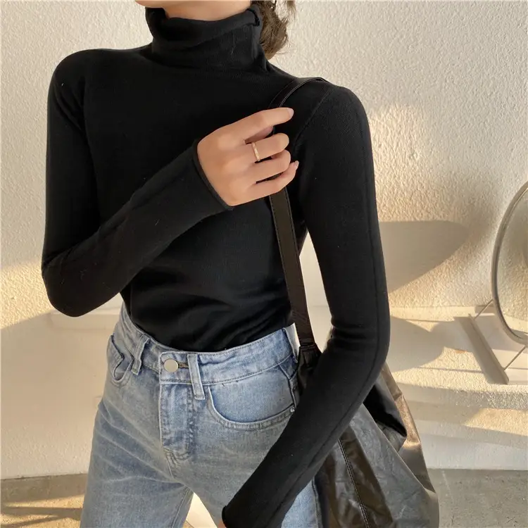 Women Grey Turtleneck Long Sleeve Western Wear 2022 - Image 7
