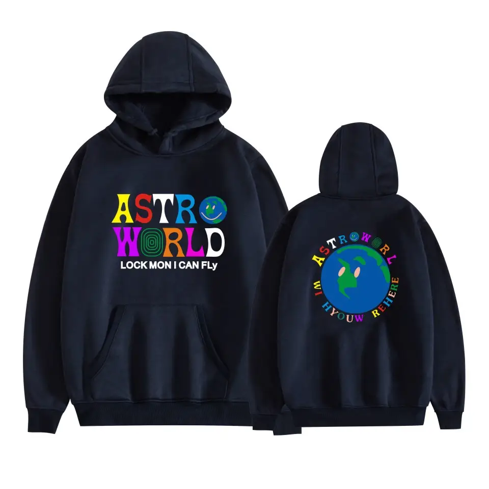 ASTRO WILD Black Hooded Vests for Men Women - Image 3