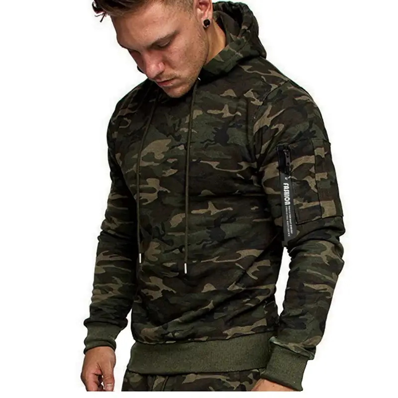 Men's Camo Hoodie Long Sleeve Sweatshirt 2019 — feature 19