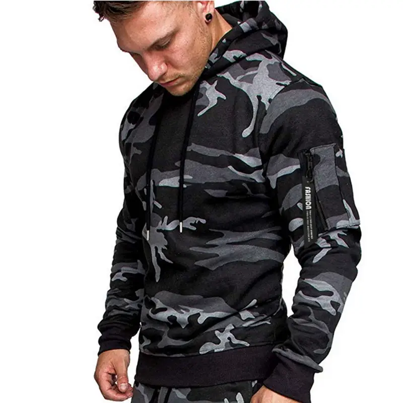 Men's Camo Hoodie Long Sleeve Sweatshirt 2019 — feature 24