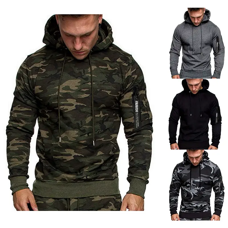Men's Camo Hoodie Long Sleeve Sweatshirt 2019 — feature 4