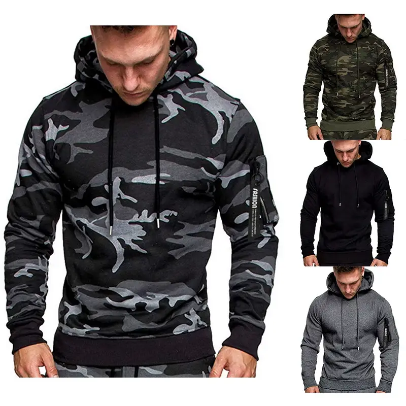 Men's Camo Hoodie Long Sleeve Sweatshirt 2019 — feature 5