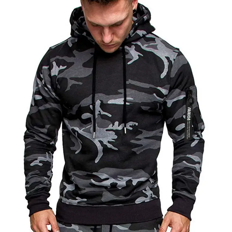 Men's Camo Hoodie Long Sleeve Sweatshirt 2019 — feature 8