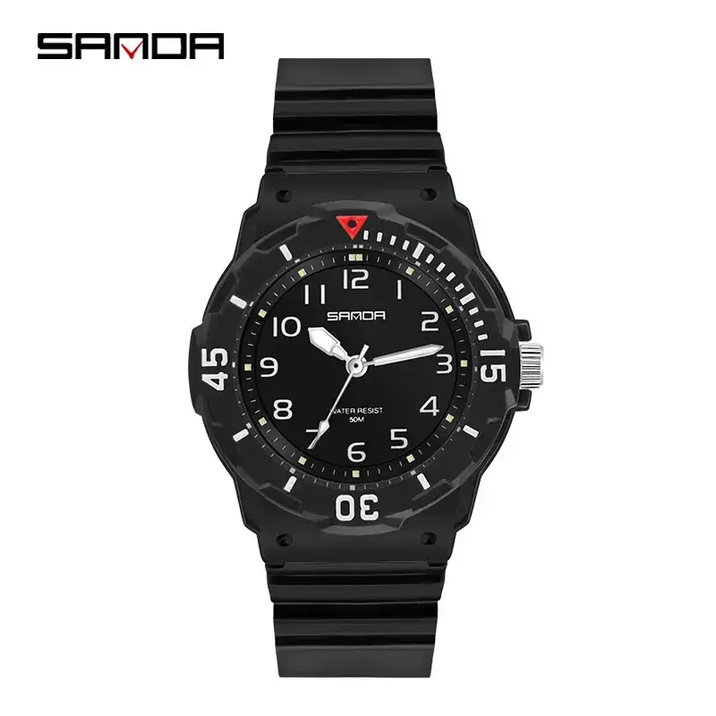 Sanda Pink Striped Student Watch for Men Women - Image 11