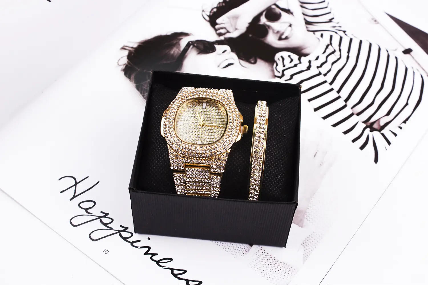 Diamond Wristwatch Set for Women Luxury Bracelet Watch — feature 10