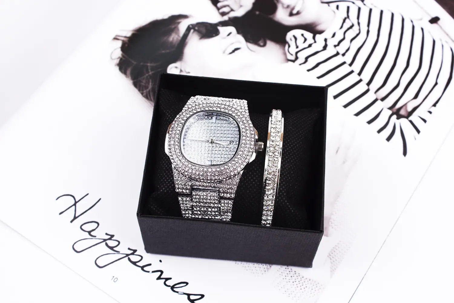 Diamond Wristwatch Set for Women Luxury Bracelet Watch — feature 11