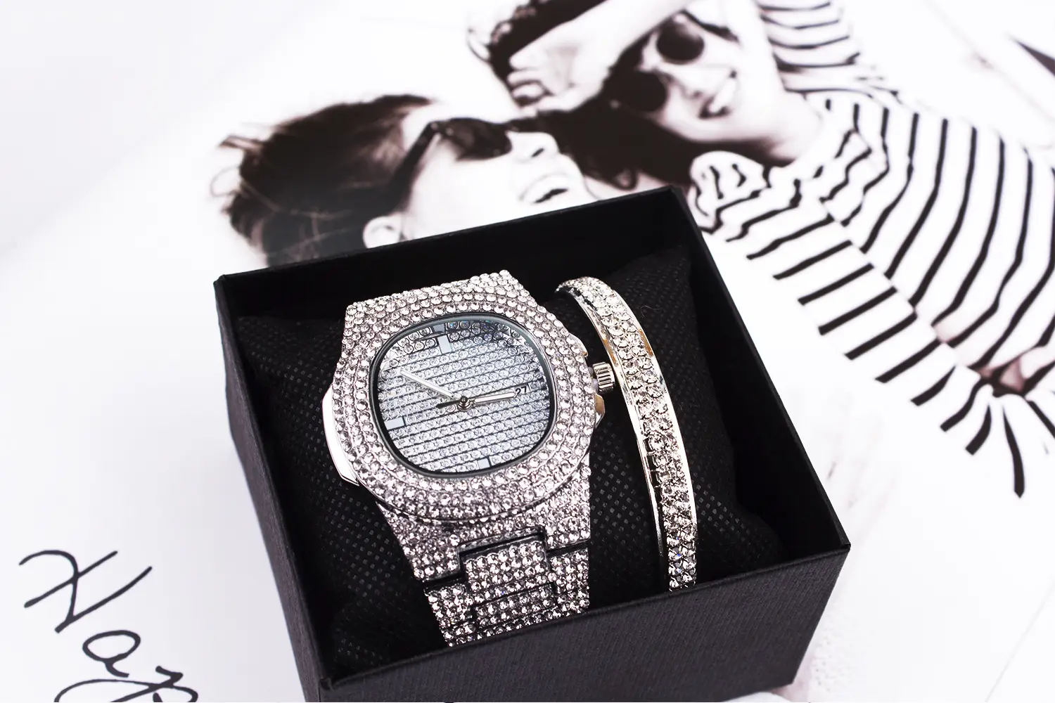 Diamond Wristwatch Set for Women Luxury Bracelet Watch — feature 12