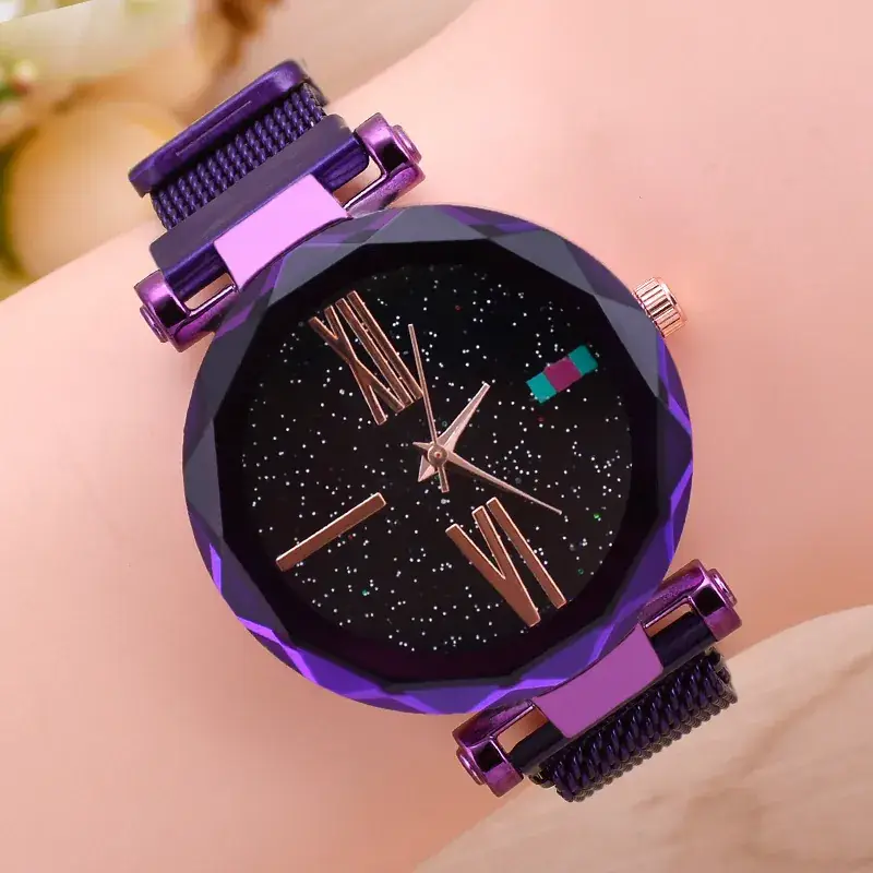 Blue Magnet Iron Quartz Ladies Watch with Star Face - Image 29