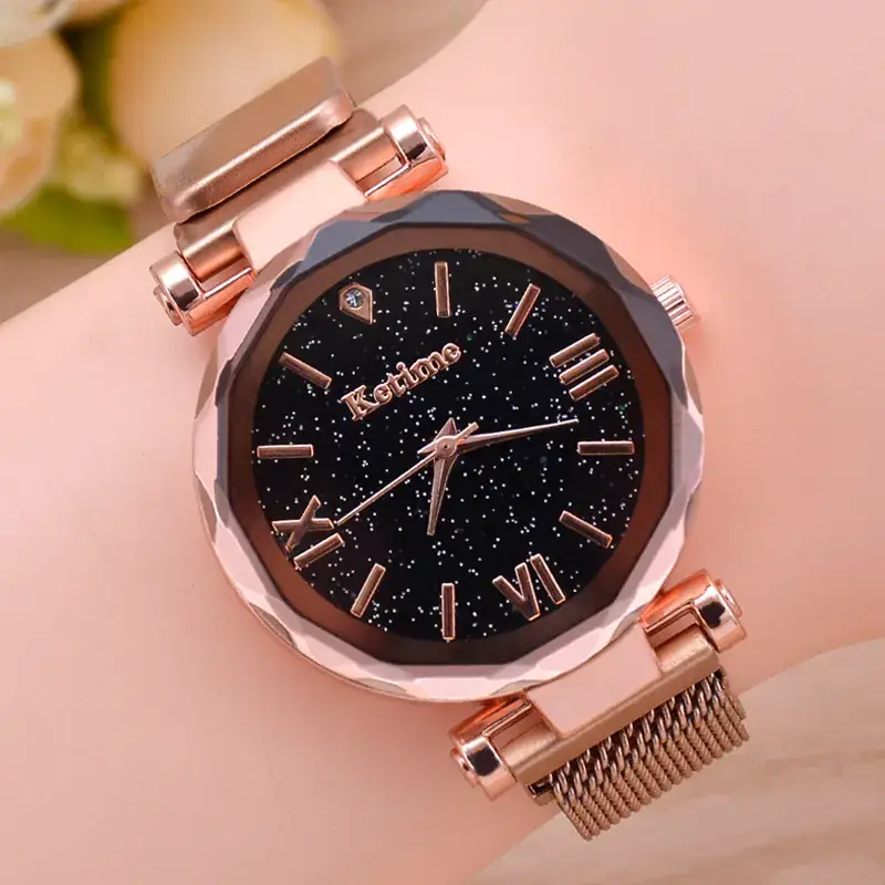 Blue Magnet Iron Quartz Ladies Watch with Star Face - Image 11
