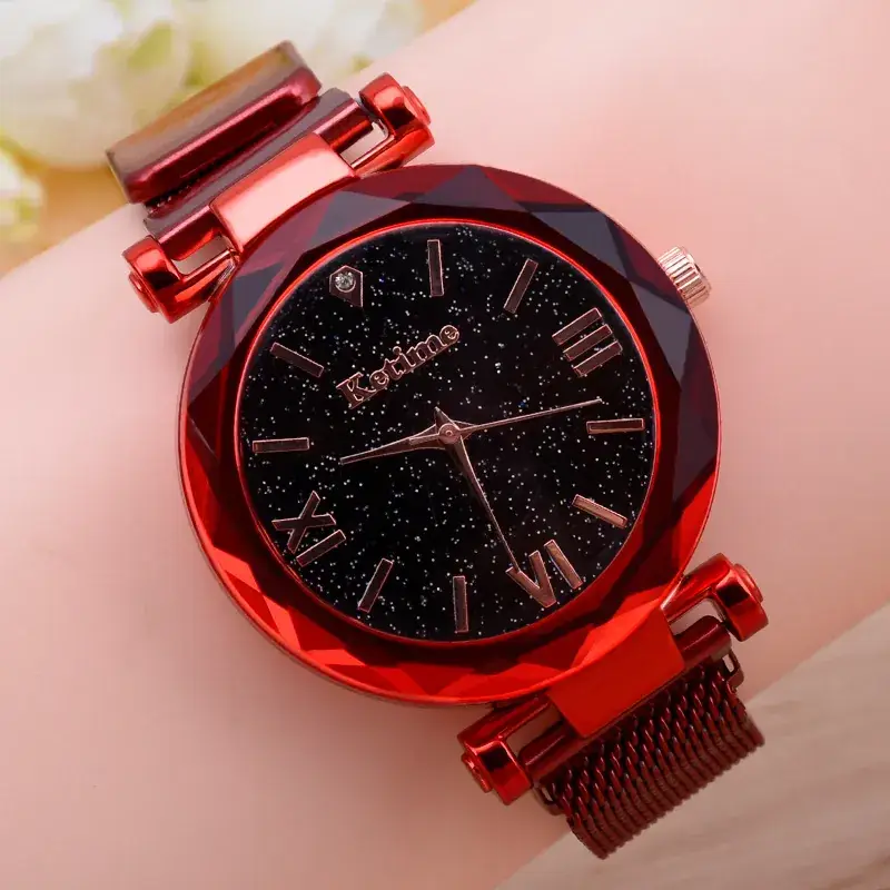 Blue Magnet Iron Quartz Ladies Watch with Star Face - Image 12