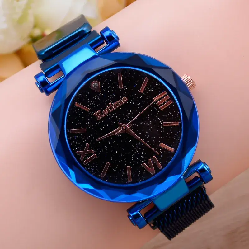 Blue Magnet Iron Quartz Ladies Watch with Star Face - Image 13