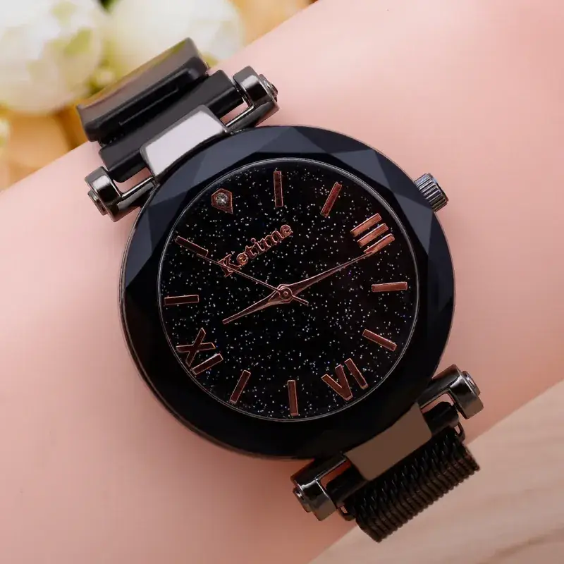 Blue Magnet Iron Quartz Ladies Watch with Star Face - Image 14