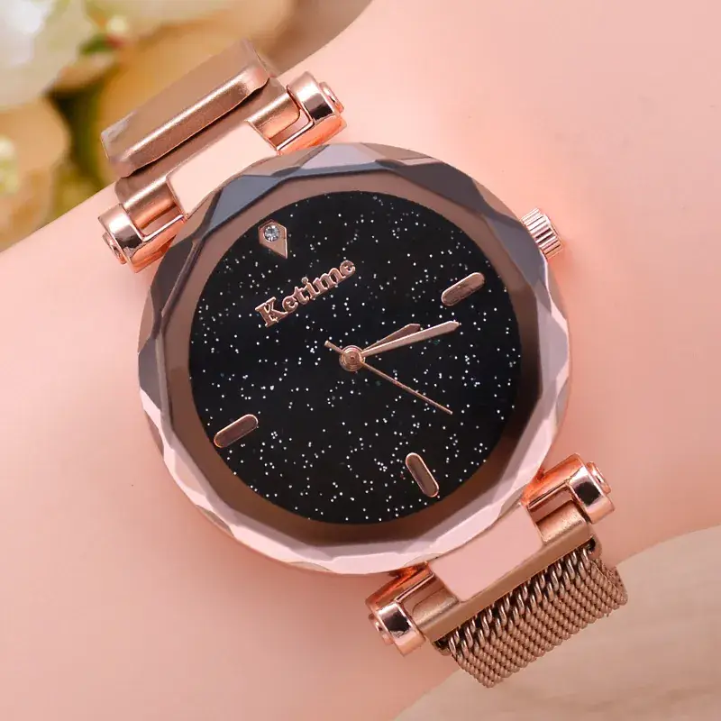 Blue Magnet Iron Quartz Ladies Watch with Star Face - Image 16