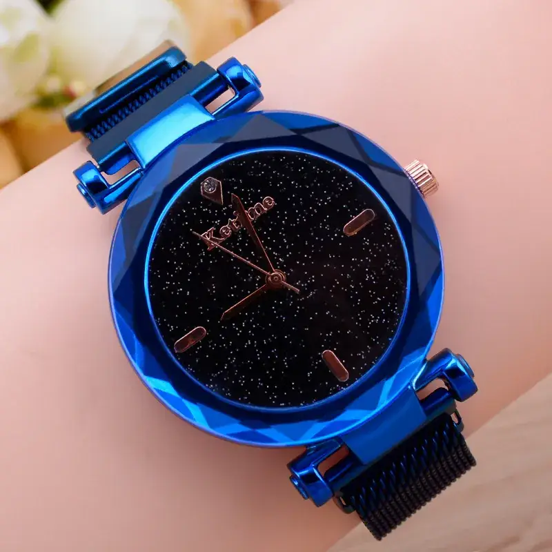 Blue Magnet Iron Quartz Ladies Watch with Star Face - Image 18