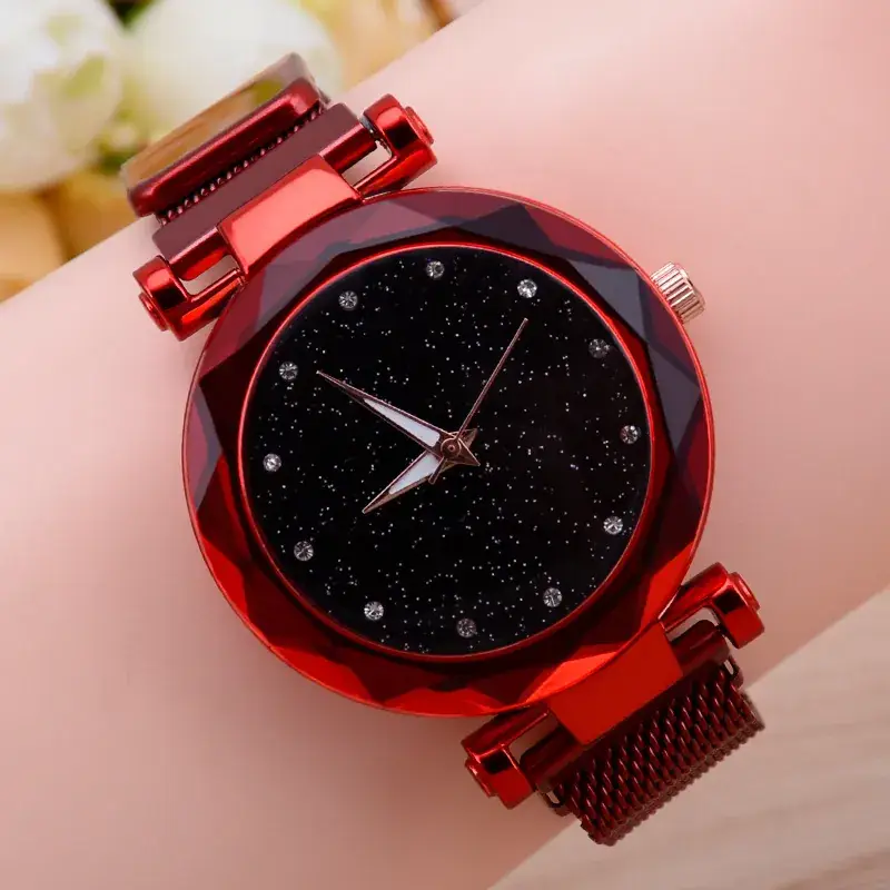 Blue Magnet Iron Quartz Ladies Watch with Star Face - Image 2