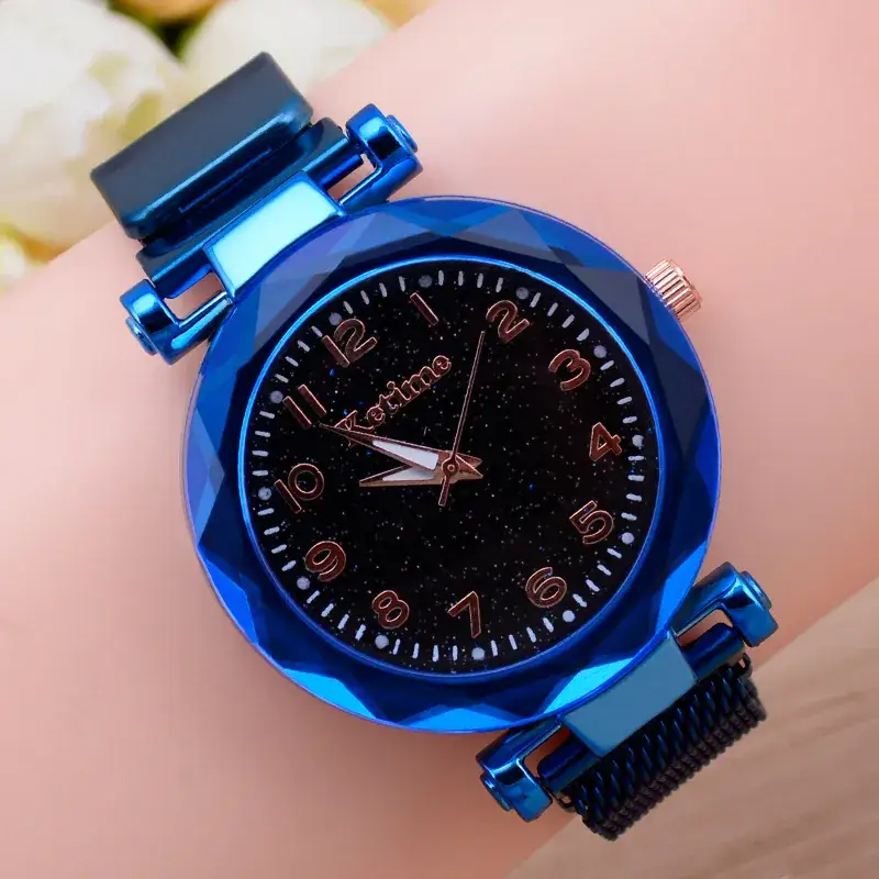 Blue Magnet Iron Quartz Ladies Watch with Star Face - Image 23