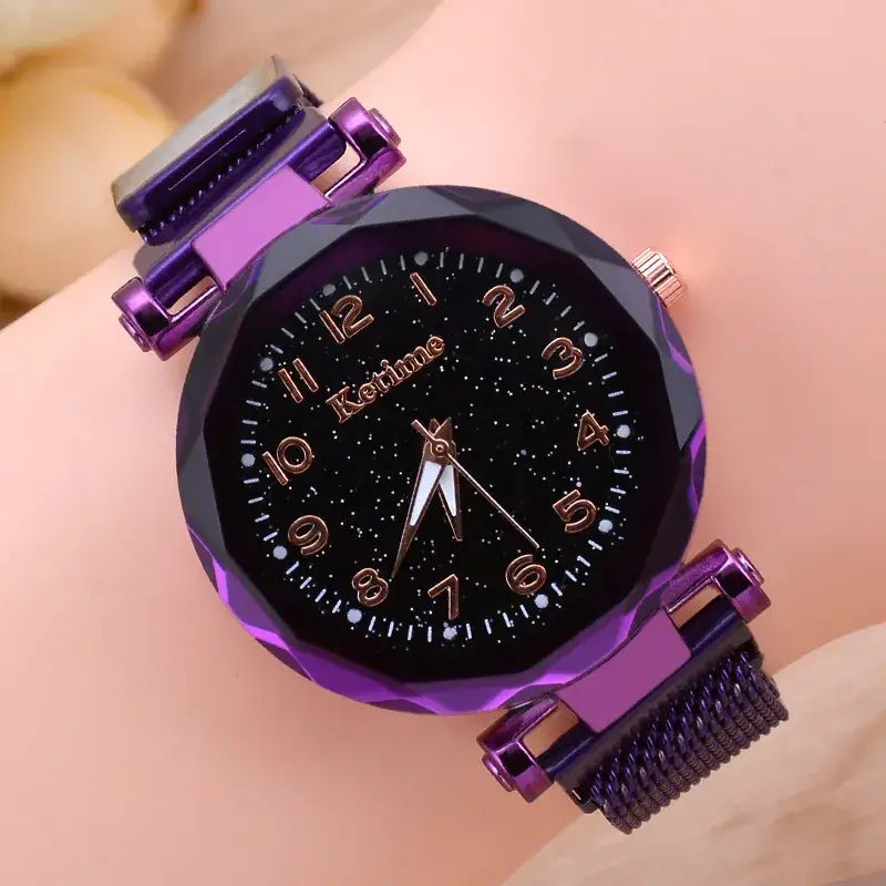 Blue Magnet Iron Quartz Ladies Watch with Star Face - Image 25