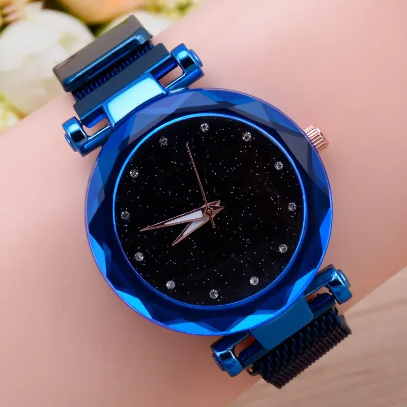 Blue Magnet Iron Quartz Ladies Watch with Star Face - Image 3