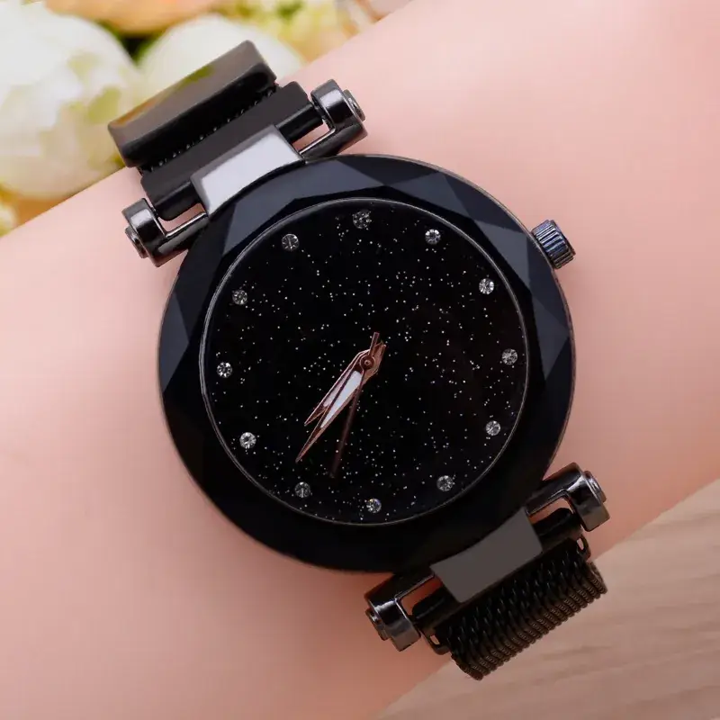 Blue Magnet Iron Quartz Ladies Watch with Star Face - Image 4