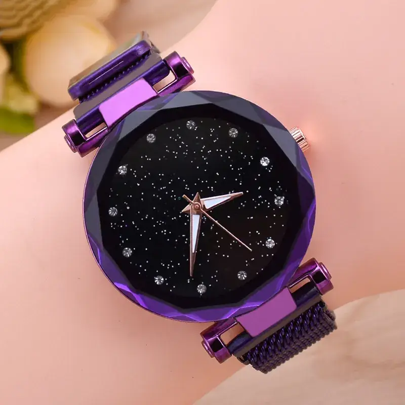 Blue Magnet Iron Quartz Ladies Watch with Star Face - Image 5