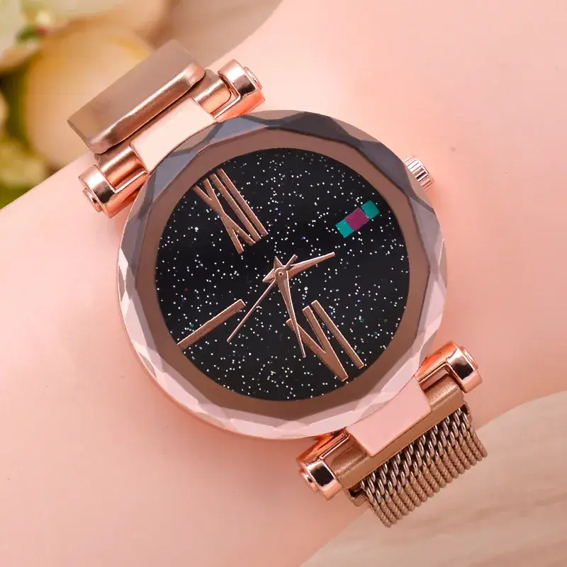 Blue Magnet Iron Quartz Ladies Watch with Star Face - Image 6