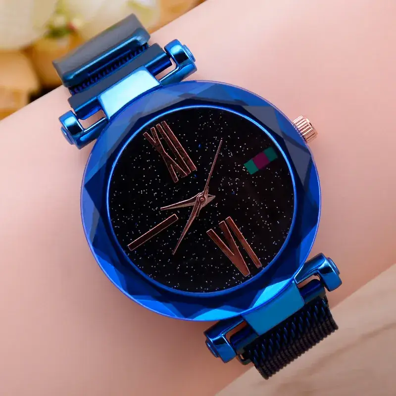 Blue Magnet Iron Quartz Ladies Watch with Star Face - Image 8