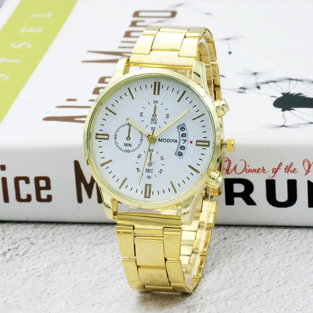 Men's Steel Band Chronograph Watch with Large Calendar - Image 6