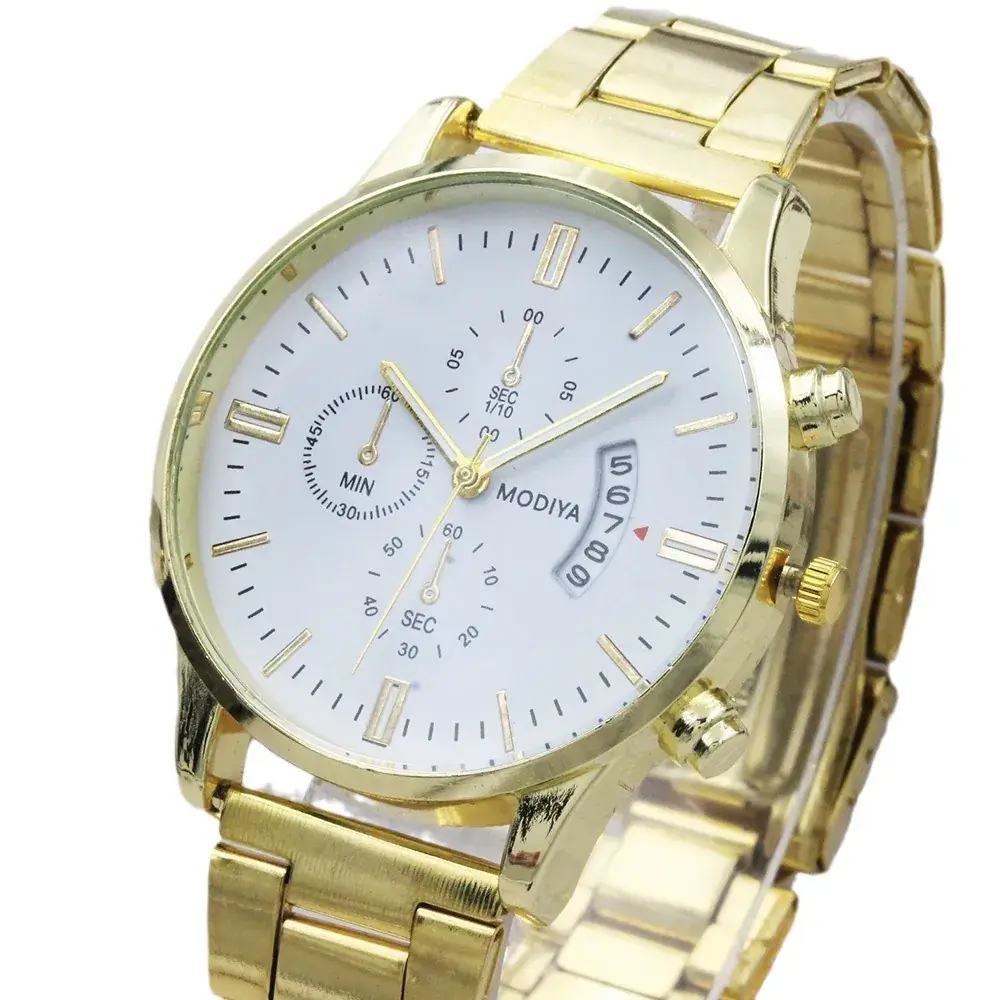 Men's Steel Band Chronograph Watch with Large Calendar - Image 8