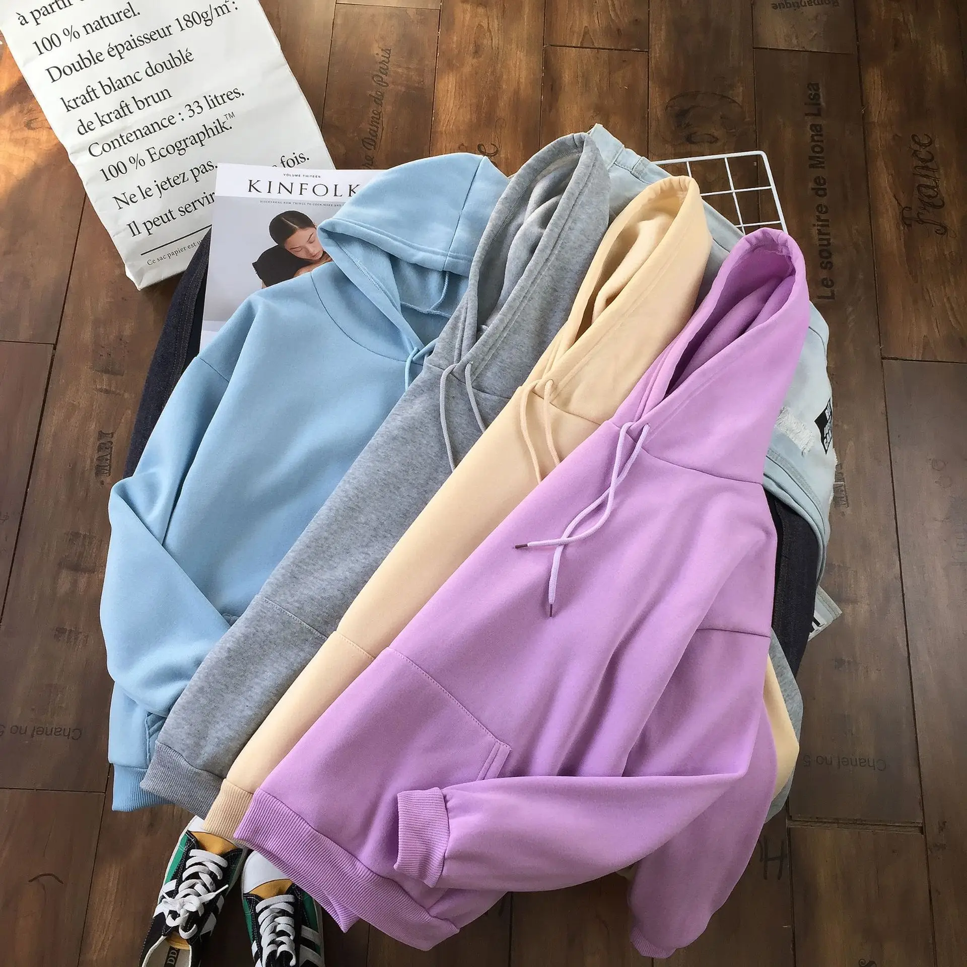 Women's Lavender Hoodie Pullover Sweater Winter Hoodie - Image 12