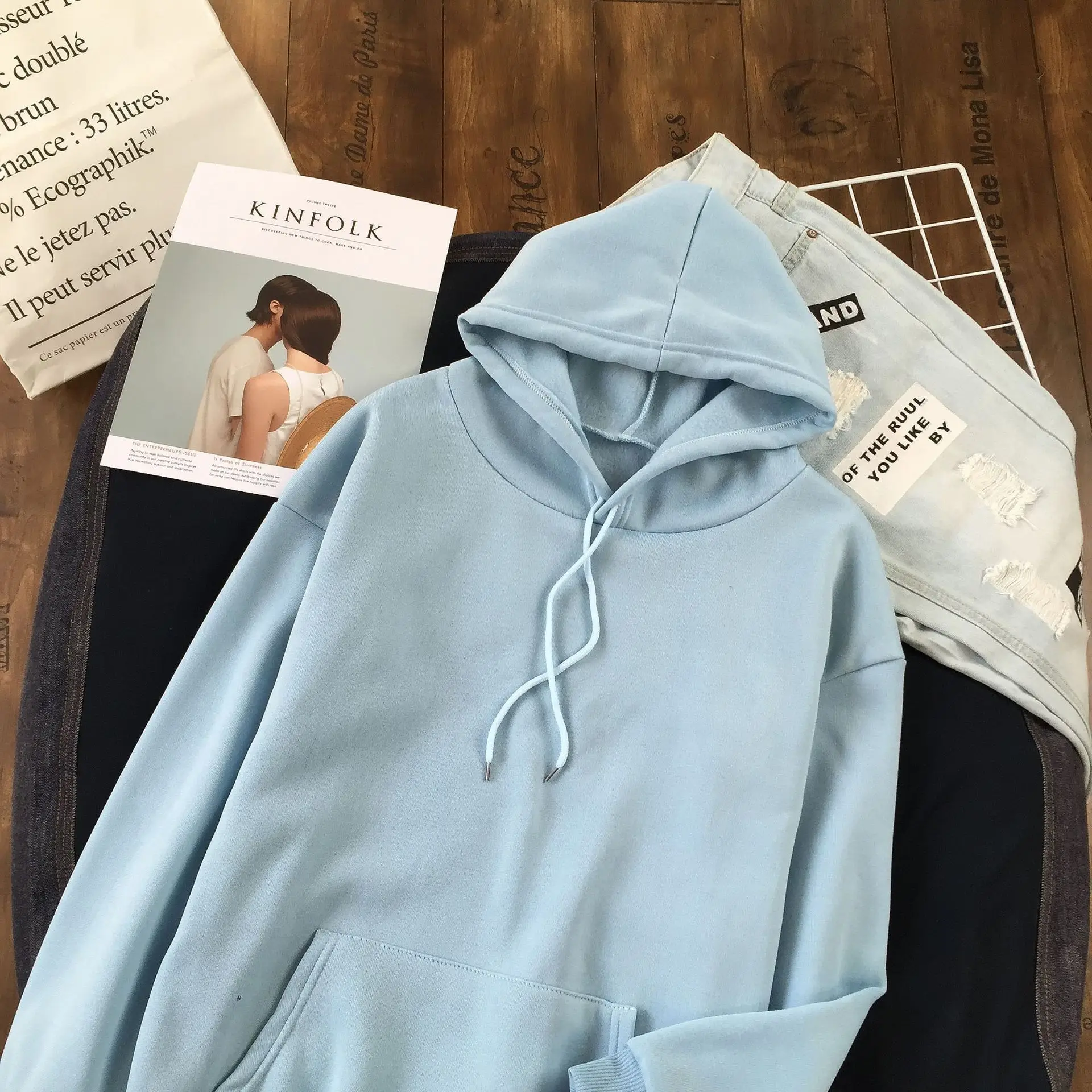 Women's Lavender Hoodie Pullover Sweater Winter Hoodie - Image 9