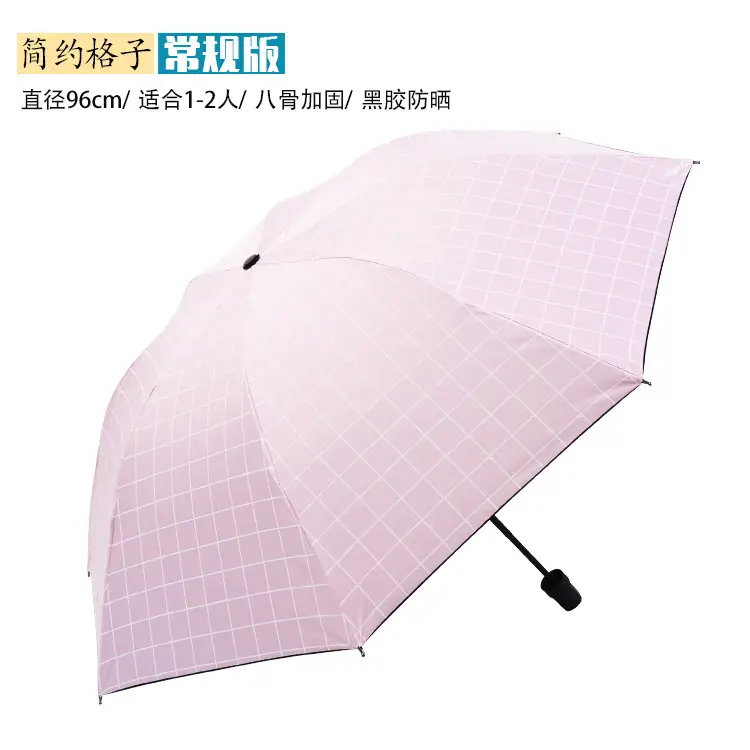Black rubber rain-checkered-pink