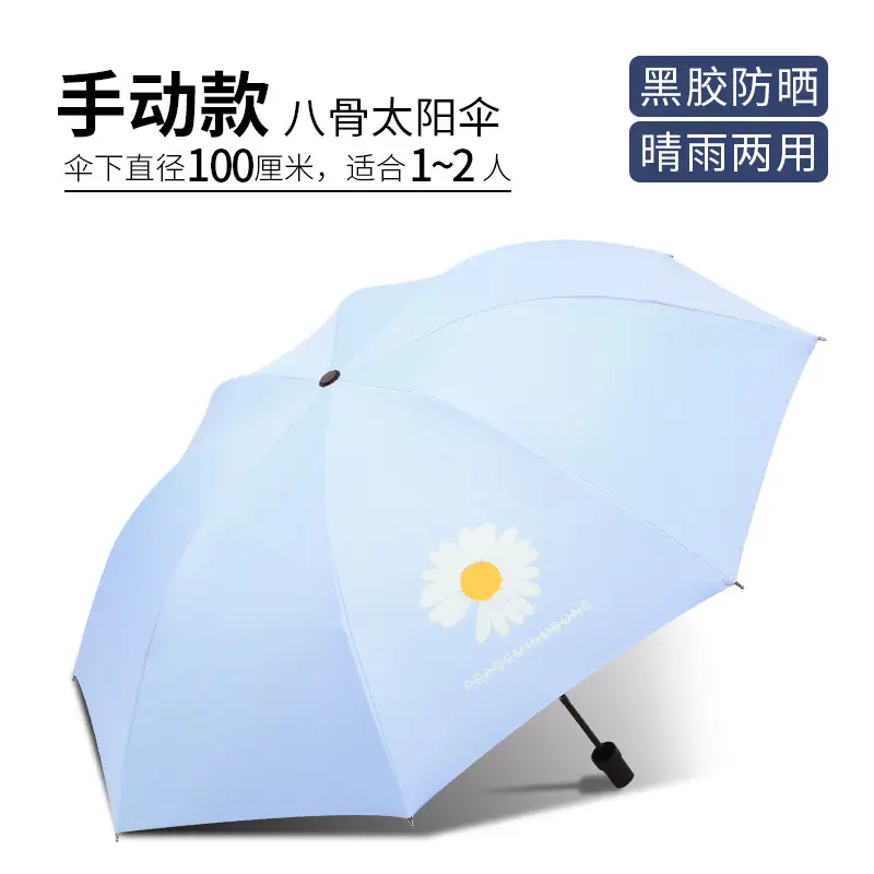 Black Glue Rain-Daisy-light blue