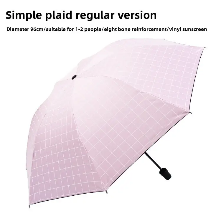 Women Anti-UV Sun Umbrella 96cm Pink Floral - Image 14