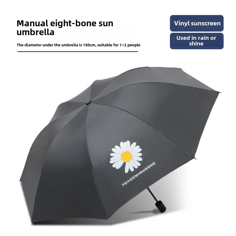 Women Anti-UV Sun Umbrella 96cm Pink Floral - Image 17