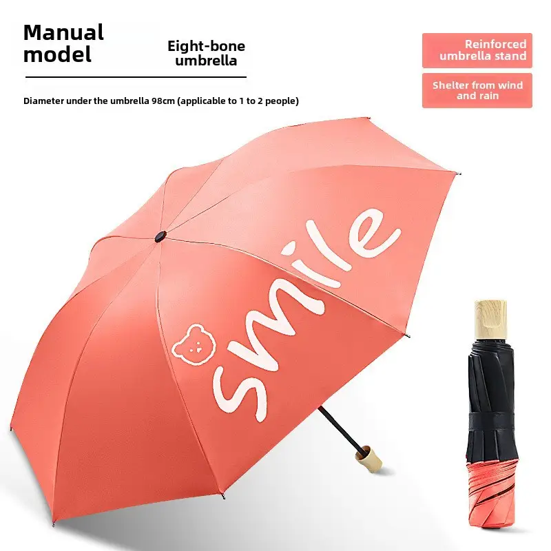 Women Anti-UV Sun Umbrella 96cm Pink Floral - Image 22