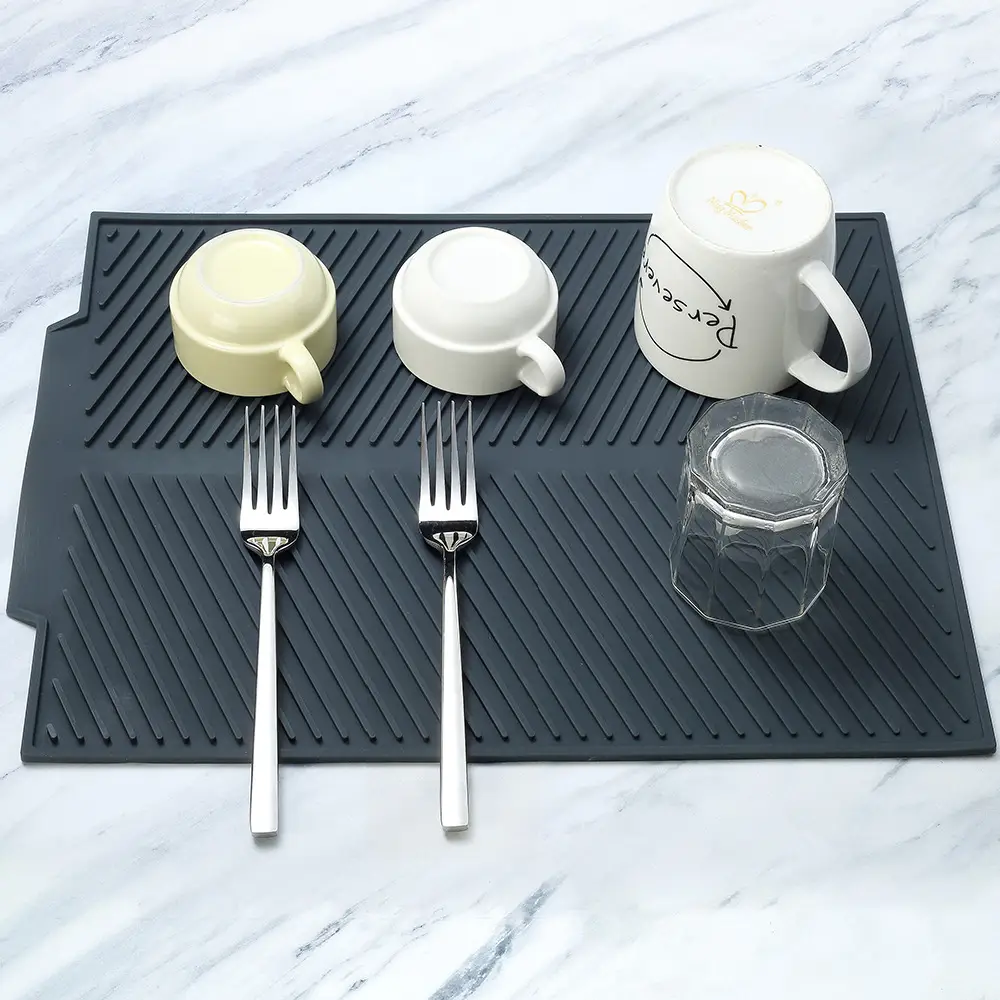 51x41cm Silicone Drying Mat Water Filter Placemat - Image 2