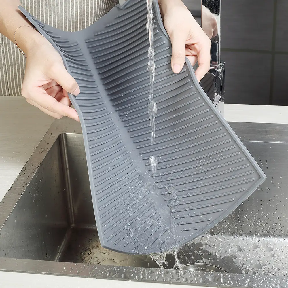 51x41cm Silicone Drying Mat Water Filter Placemat - Image 5