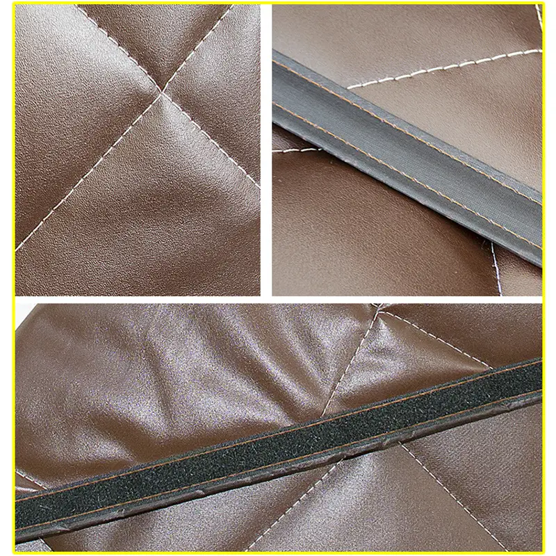 Autumn Winter Cotton Door Curtain Heavy Duty Windproof Sound Insulated Brown - Image 8