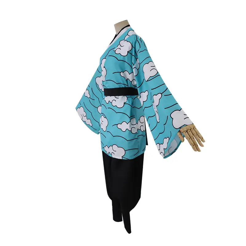 Demon Slayer Kimetsu No Yaiba Costume Set Blue Clouds
